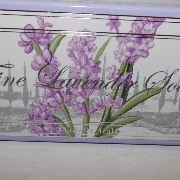 3 Cascia All'olmo fine Italian Lavender Soaps NEW - Picture 4 of 7